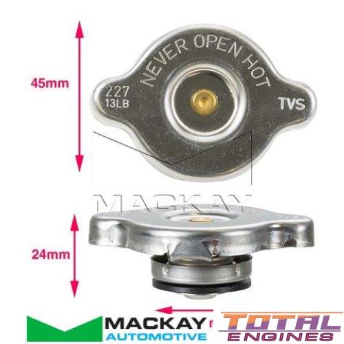 Radiator Cap 13 PSI Mini Recovery Cap fits Mazda 121 DA 1.3 Litre B3 4 Cylinders 8 Valve SOHC CARB 1324cc Image 3