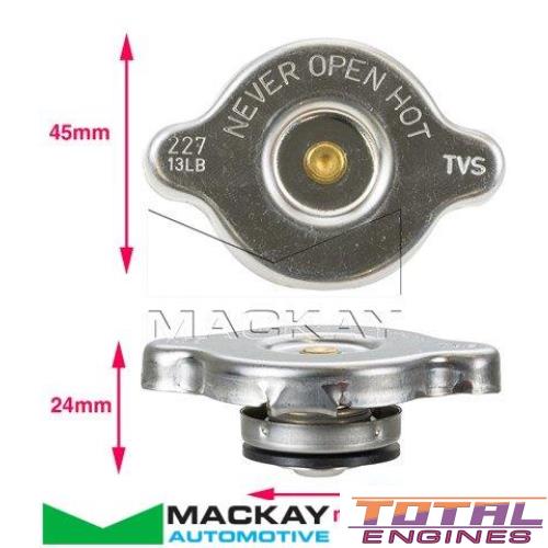 Radiator Cap 13 PSI Mini Recovery Cap fits Ford Courier PC 2.2 Litre F2 4 Cylinders 12 Valve SOHC CARB 2184cc Image 3