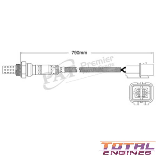 PAT Premium Oxygen Lambda Sensor fits Mitsubishi Triton ML/MN 2.4 Litre 4G64 4 Cylinders 8 Valve SOHC MPFI 2351cc Image 1