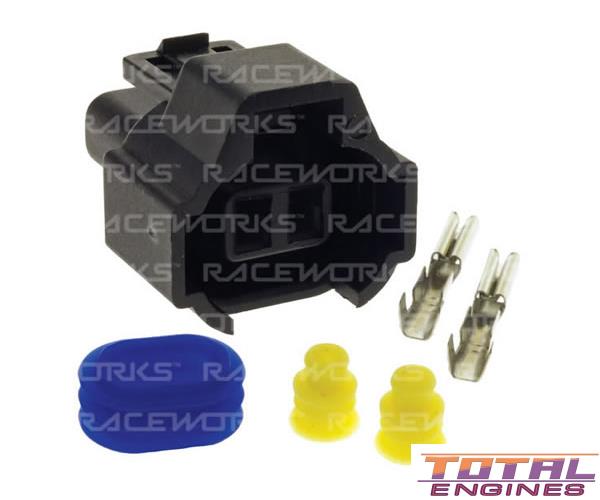 Raceworks Fuel Injector Connector Plug fits Toyota Starlet EP82R 1.3 Litre 4E-FTE 4 Cylinders 16 Valve DOHC Turbo MPFI 1331cc Image 1