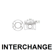 INTERCHANGE Piston & ring set Thumbnail