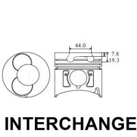 INTERCHANGE Piston & ring set Thumbnail