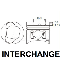 INTERCHANGE Piston & ring set Thumbnail