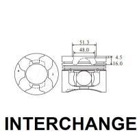 INTERCHANGE Piston & ring set Thumbnail