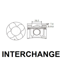 INTERCHANGE Piston & ring set Thumbnail