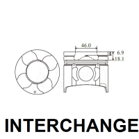 INTERCHANGE Piston & ring set Thumbnail