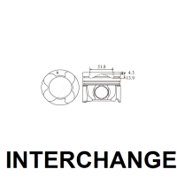 INTERCHANGE Piston & ring set Thumbnail