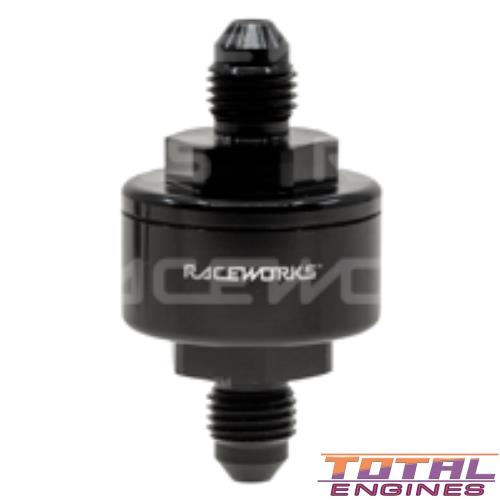 Raceworks Performance AN-4 Billet Turbo Oil Feed Filter 44 Micron - ALY-183BK Image 1