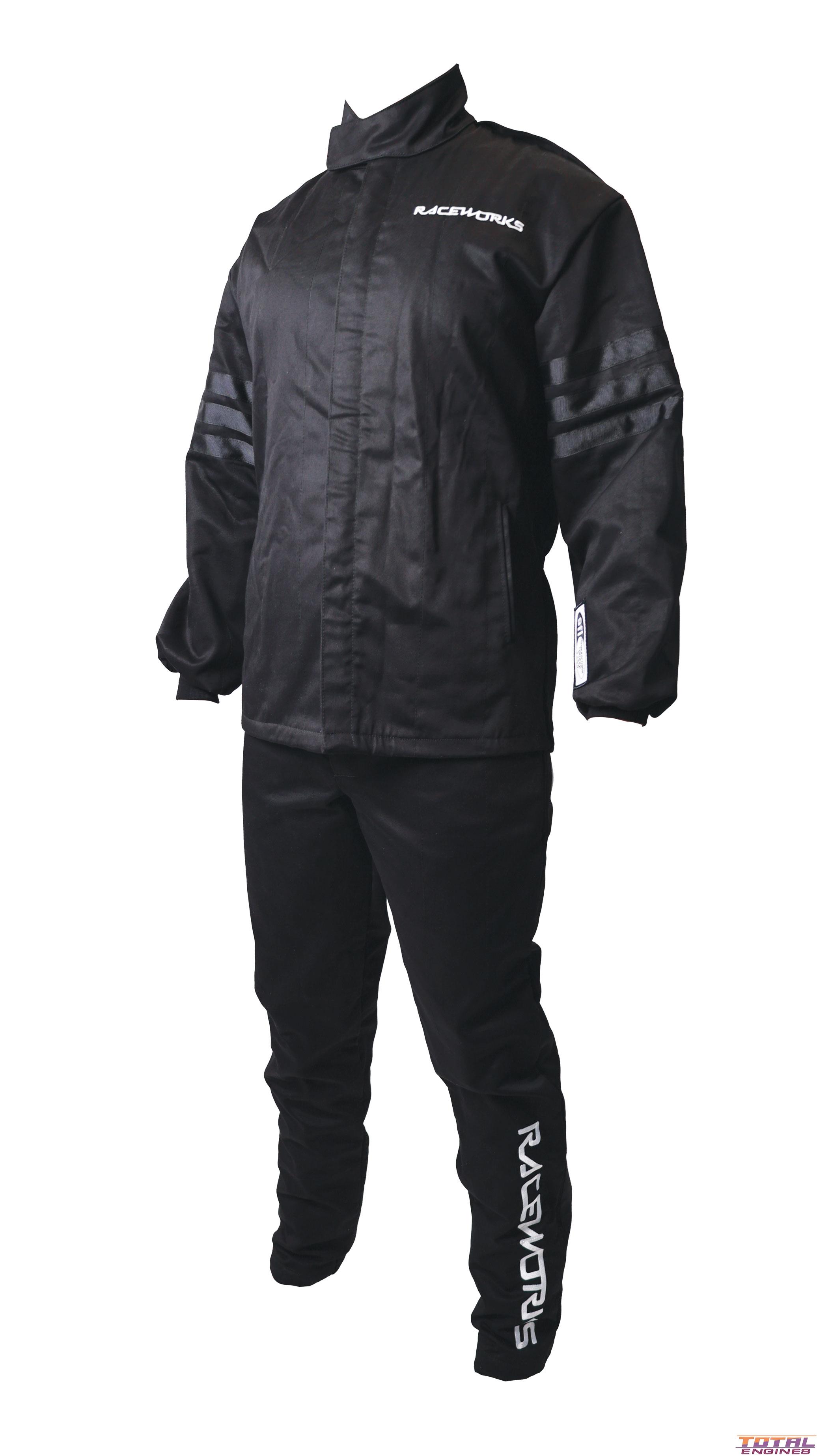 Raceworks Performance Black Two Layer Two Piece Racing Suit Pants SFI Certified - Size S  - VPR-254BK-S Image 1
